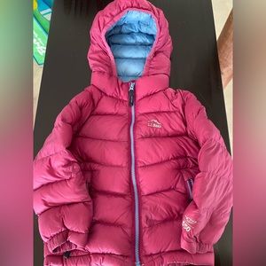 LL Bean girls size 12-18 mo lightweight down jacket